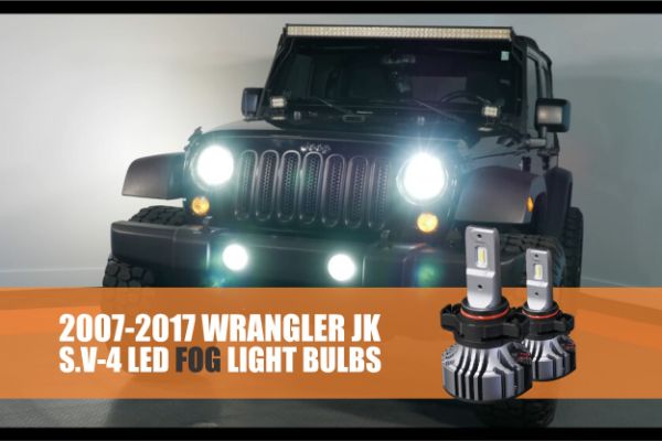 Jeep Wrangler JK 07-18 S-V.4 LED Fog Light Bulb Upgrade | HR